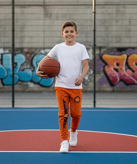 KYDA KIDS Boys Cotton Sweatpants Pack of 3 Black Orange Navy – Safqqa Egypt