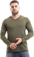 Off Cliff Men’s Plain V-Neck Long Sleeve Casual T-Shirt