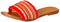 Sway 1 CM Flat Slippers with Lace Fabric and Arabesque Embroidered Strap