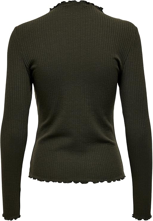 توب نسائي بأكمام طويلة وياقة مرتفعة من ONLY