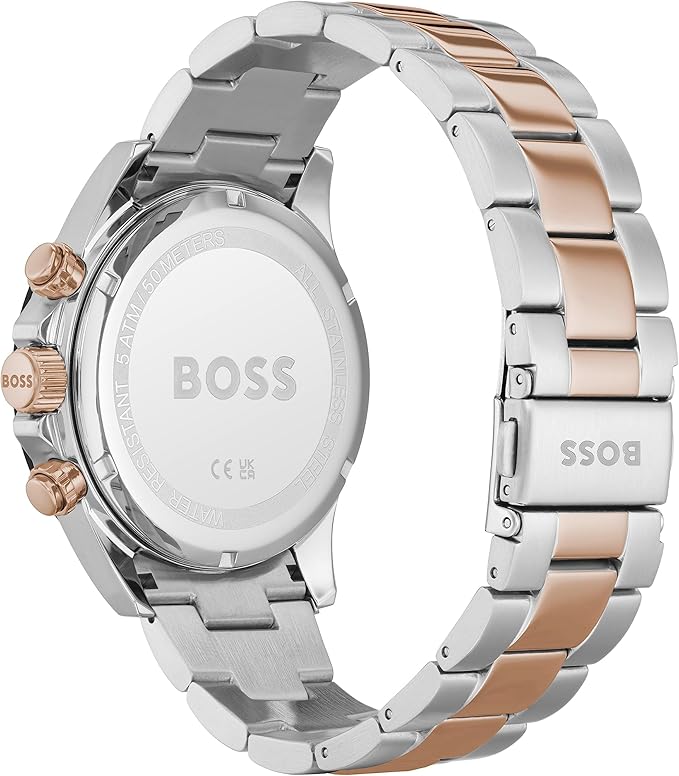 Hugo Boss Mens Quartz Wrist Watch, Chronograph and Stainless Steel- 1513757