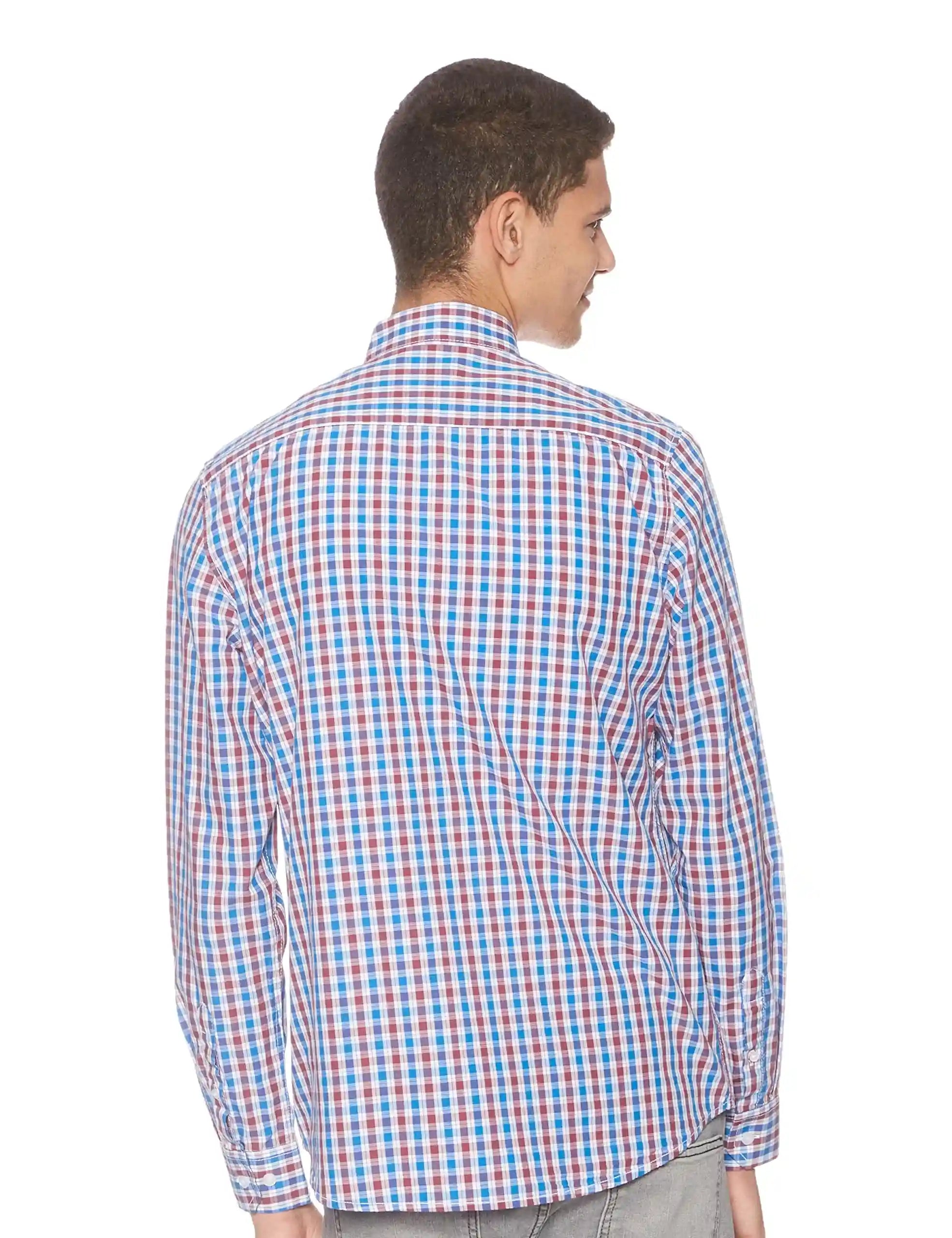 Town Team mens Cuba Checkered Long Sleeves Shirt Shirt - Safqqa Egypt