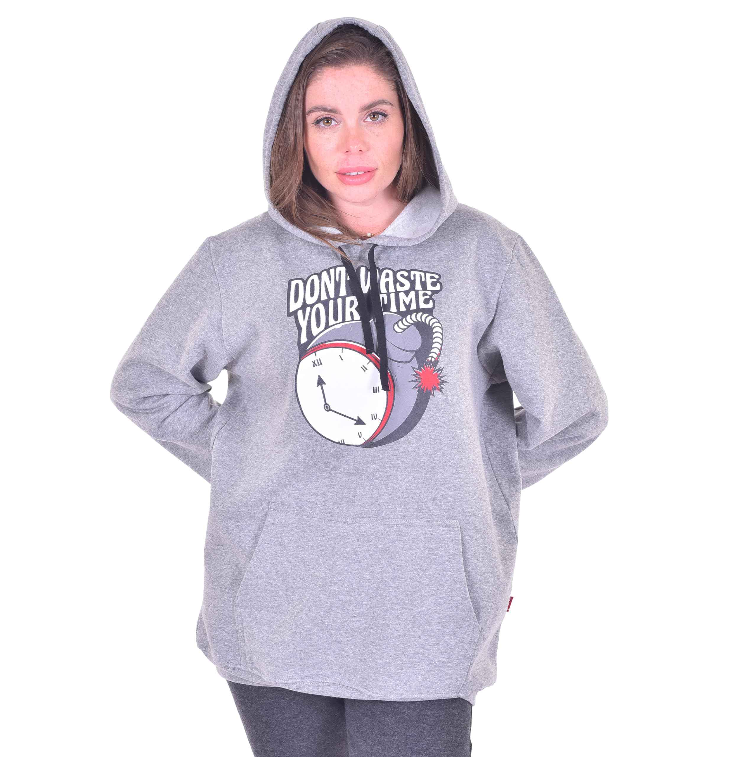 JIL Men sweatshirt cotton melton brushed grey melange printed, 3 - Safqqa Egypt