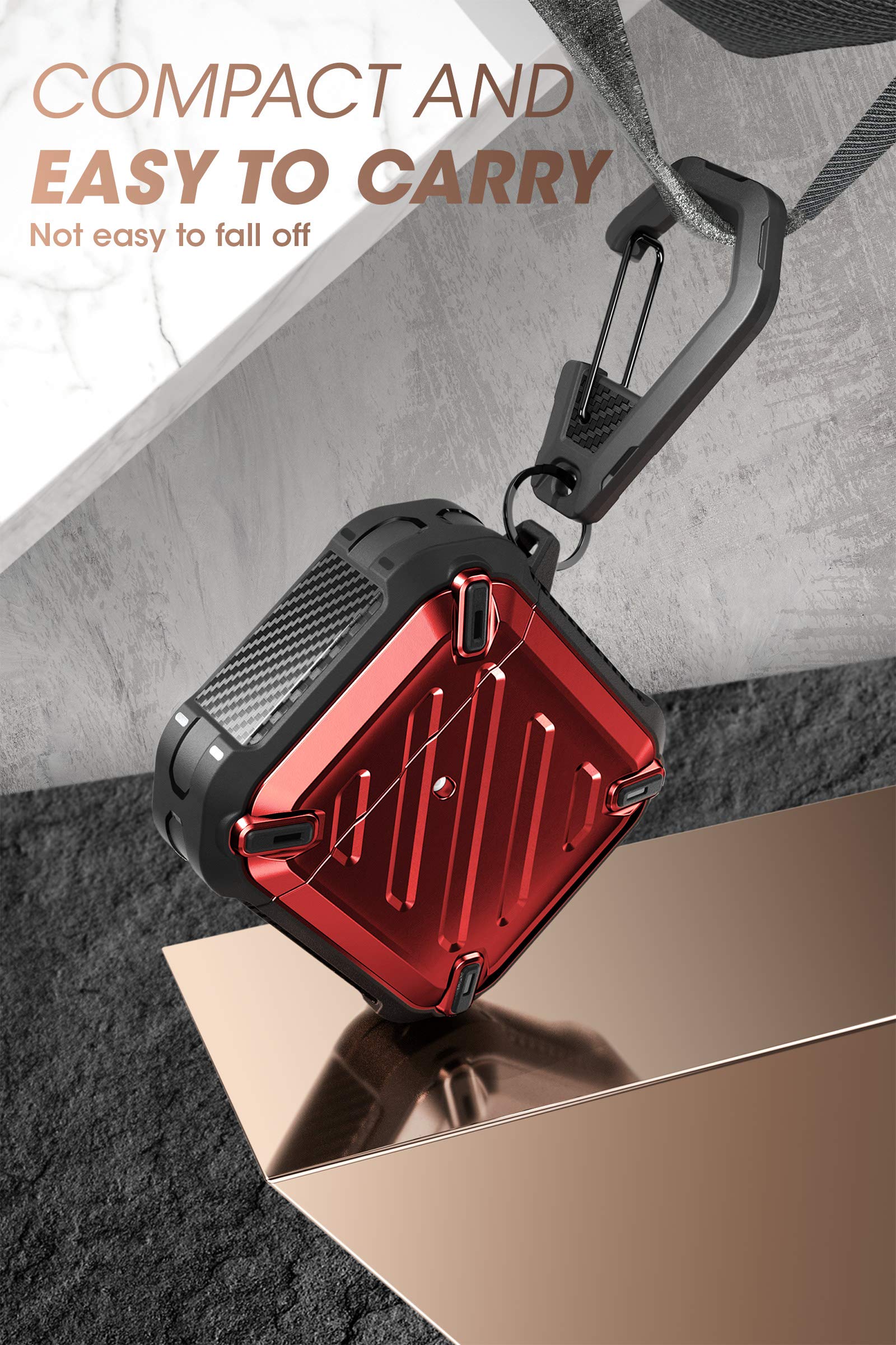 جراب SUPCASE [Unicorn Beetle Pro Series] مصممة لـ AirPods، جراب واقي قوي للجسم بالكامل متوافقة مع Apple AirPods الجيل الأول/الثاني