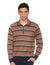 Bardis Wear men`s Sweatshirt , striped Beige and Brown ,M