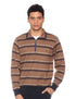 Bardis Wear men`s Sweatshirt , striped Beige and Brown ,M