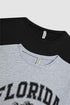 DeFacto Girls T-Shirts Pack of 2 Black Grey