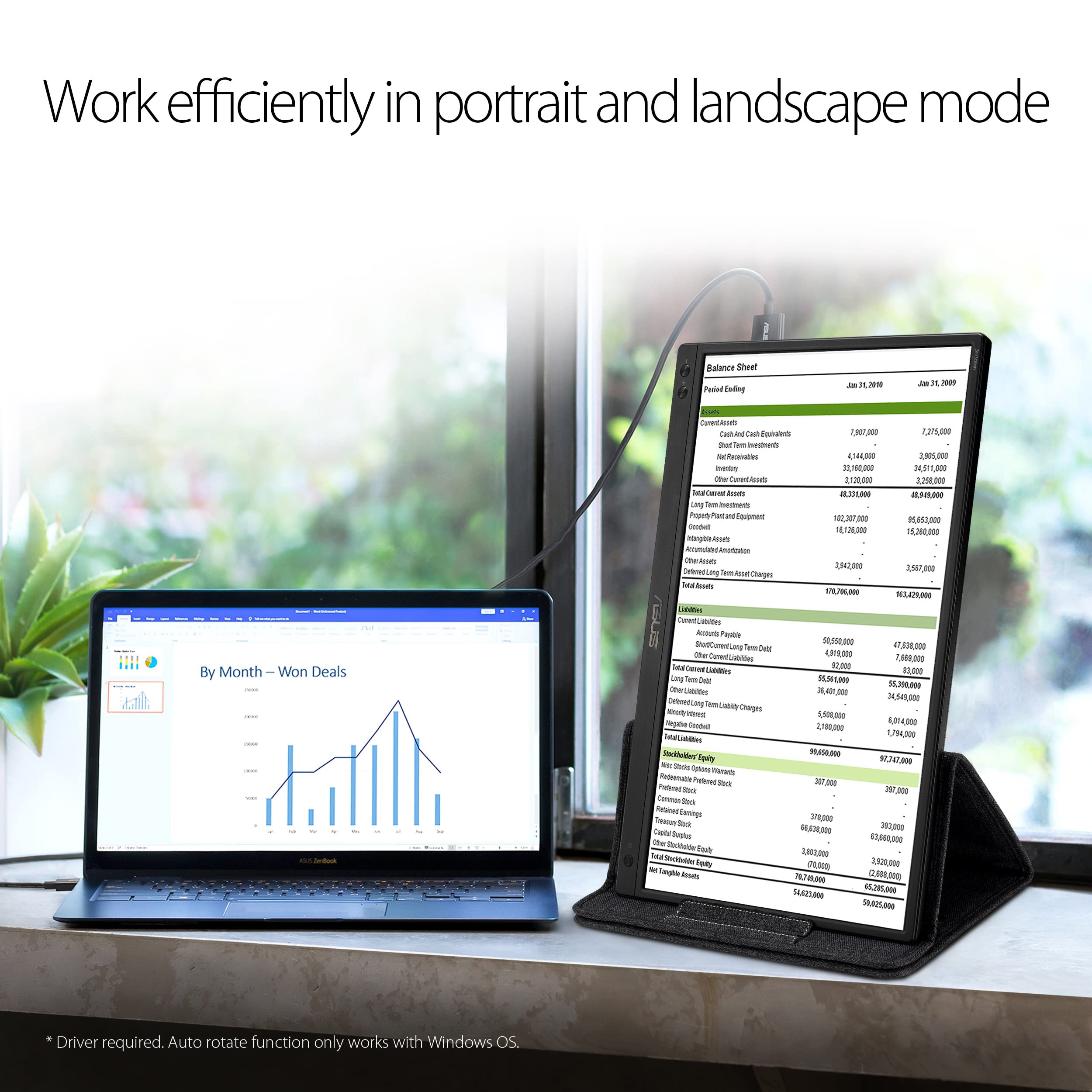 شاشة محمولة من أسوس زين سكرين 15.6 بوصة فل إتش دي USB 