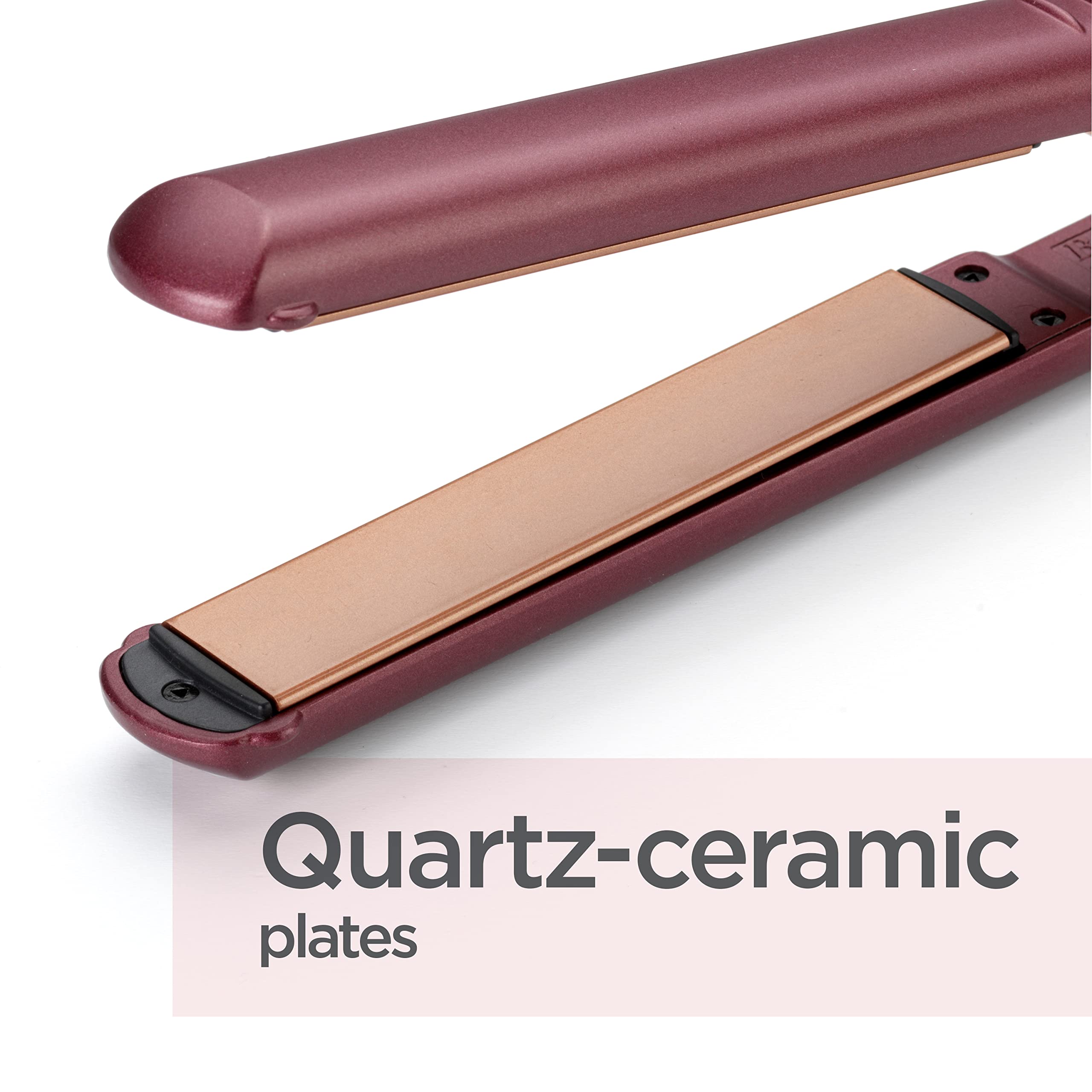 BaByliss Hair Straightener Berry Crush 230 | 10 Heat Settings From 140c - 230c | For All Hair Types l Long Length 3m Swivel Cord | Long Length Plates For Fast Smooth Styling | 2183PE