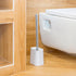 Vigar eco toilet cleaning set, flexible rubber wand with holder, durable minimalist design,