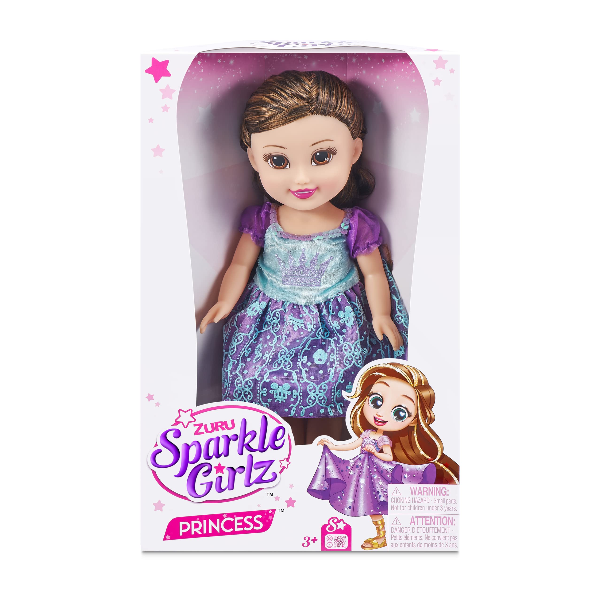 Zuru sparkle girlz 13" sparkle cutie princess doll - assorted color