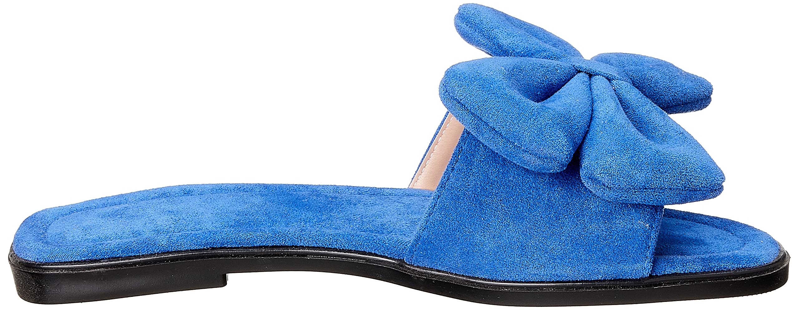 Grinta Faux-Suede Ribbon-Detail Flat Slide Slippers for Women