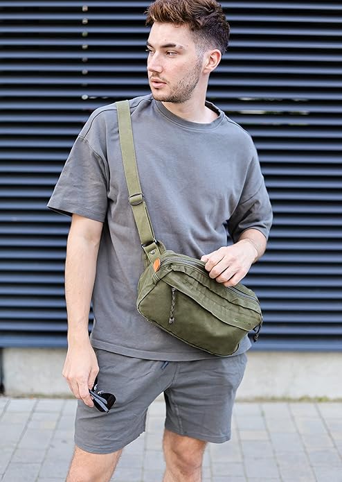 Gootium Men Crossbody Bag Olive Casual Shoulder Bag