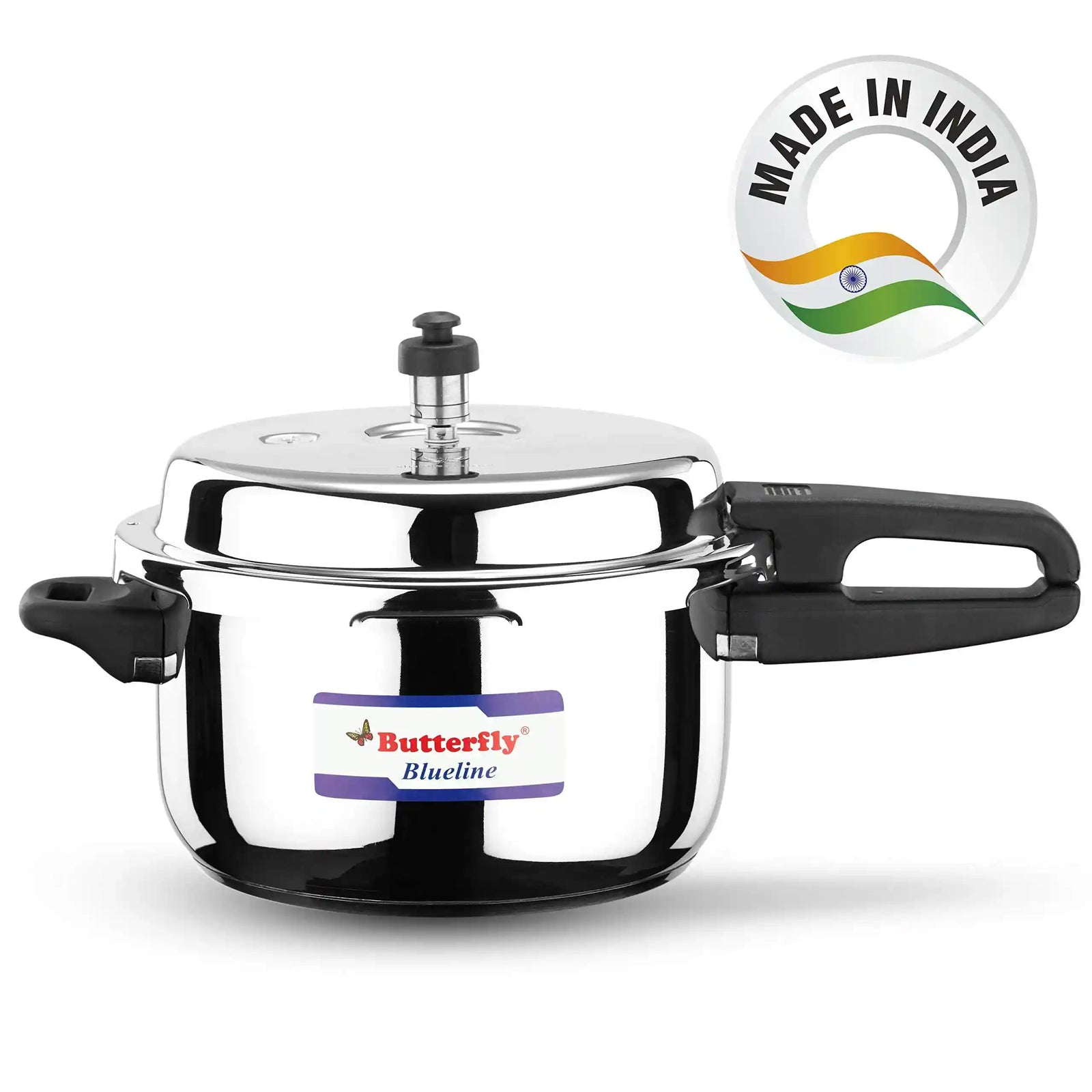 Butterfly Blue Line Stainless Steel Pressure Cooker, 5-Liter- Have Scratches - Safqqa Egypt