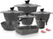 Master Granite Cookware Set 16 Pcs Grey Non-Stick Pots & Pans Set