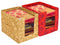 Fun Homes Metalic Flower Print Foldable Rectangle Cloth Saree Stacker Cloth Wardrobe Organizer- Pack of 2 (Beige & Red) - Safqqa