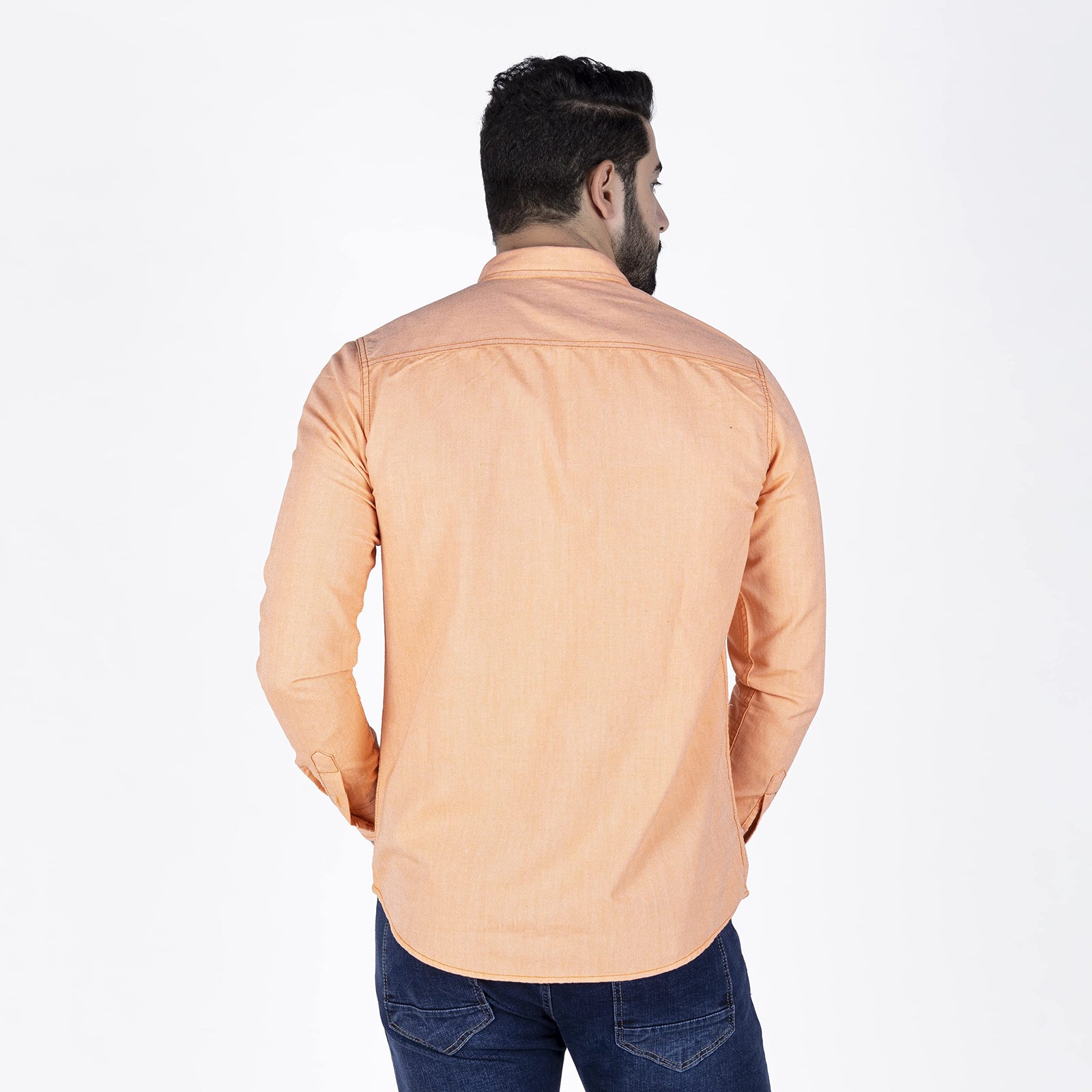 Firewood mens Firewood Basic Logo Shirt,Orange Shirt