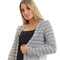 JAMILA Side Pockets Open Neckline Long Cardigan For Women,Ideal for casual wear, office looks, or cooler evenings..