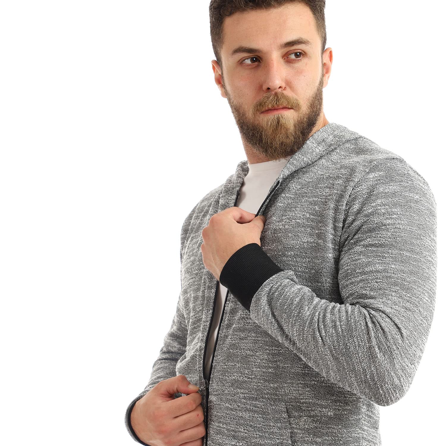 Off Cliff Zipper Jacket For Men,Two or more side pockets for secure storage of essentials or hand warming..