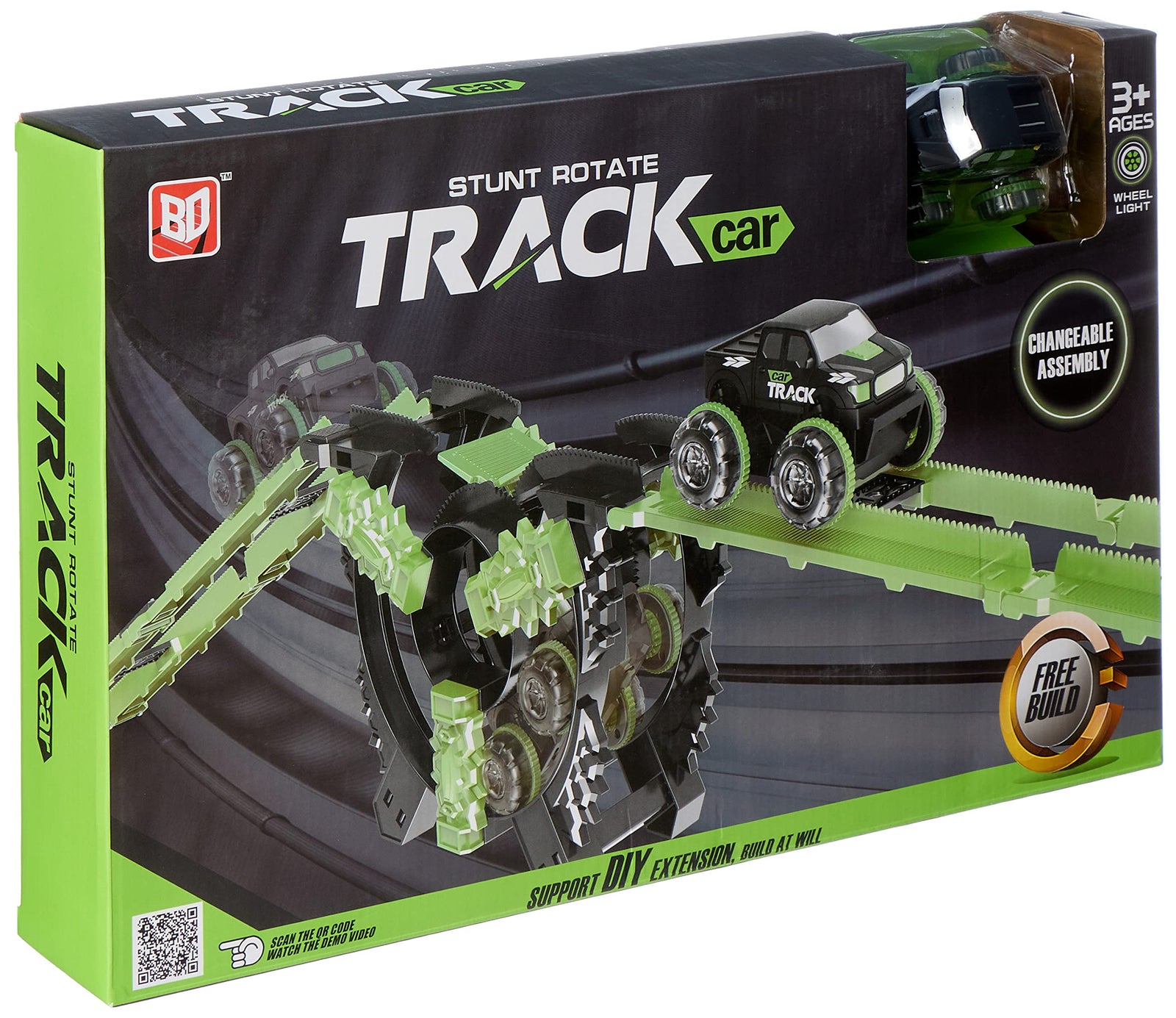 BD Electric Stunt Rolling Rail Car track light medium