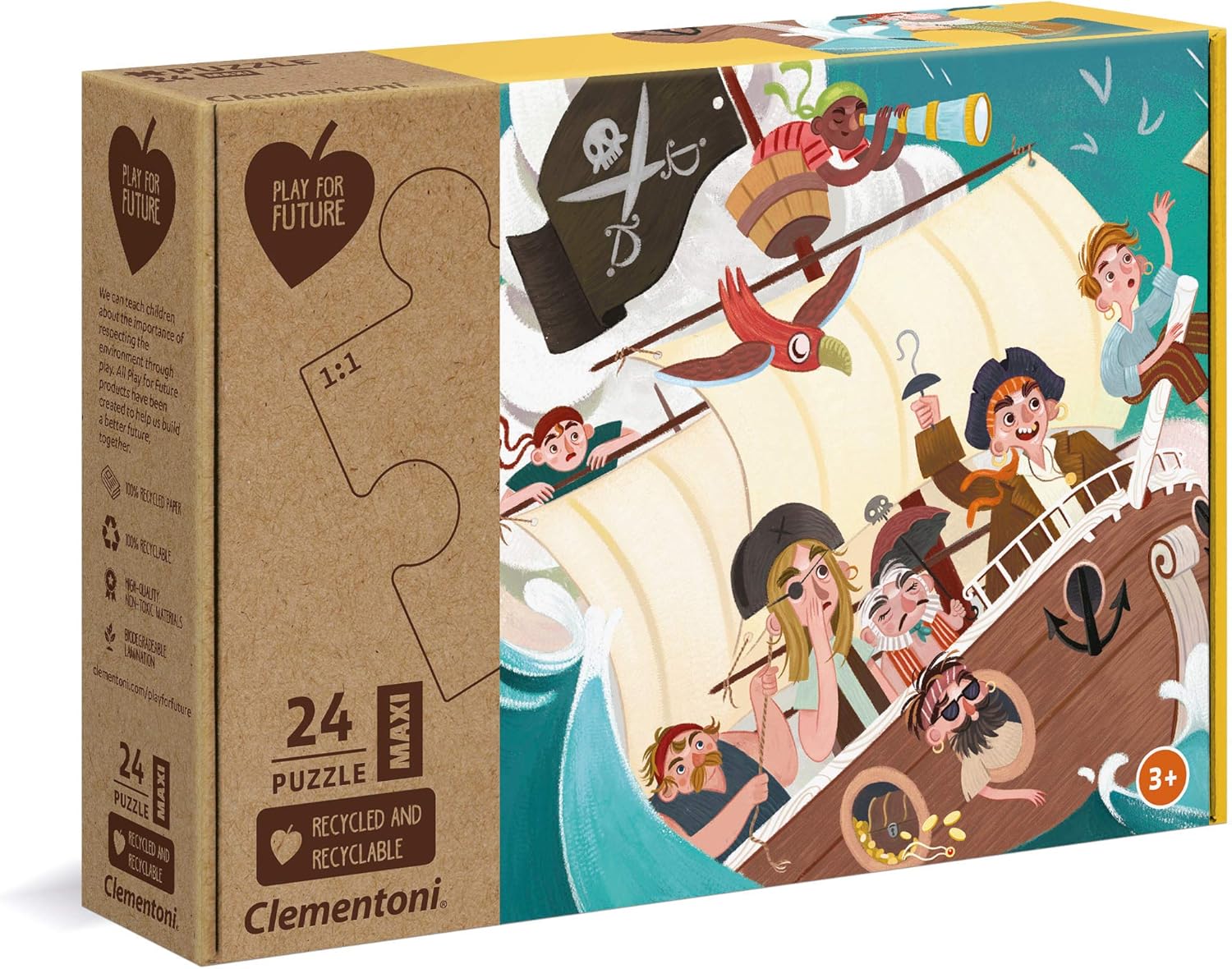 Clementoni - 20258 - Yo Oh Oh! - 24 Maxi Pieces Puzzle - Made in Italy - 100% Recycled Materials