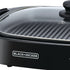 BLACK+DECKER Electric Health Grill, 1500W, Family-Sized Non-Stick Griddle with Glass Lid, 5-Level Temperature Control, Cool-Touch Handles, Efficient Fat Draining, Dishwasher Safe, Black - GH1500-B5-Have Scratches