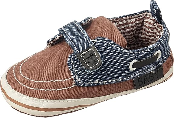 Mix & Max Two-Tone Canvas Velcro-Strap Shoes for Boys