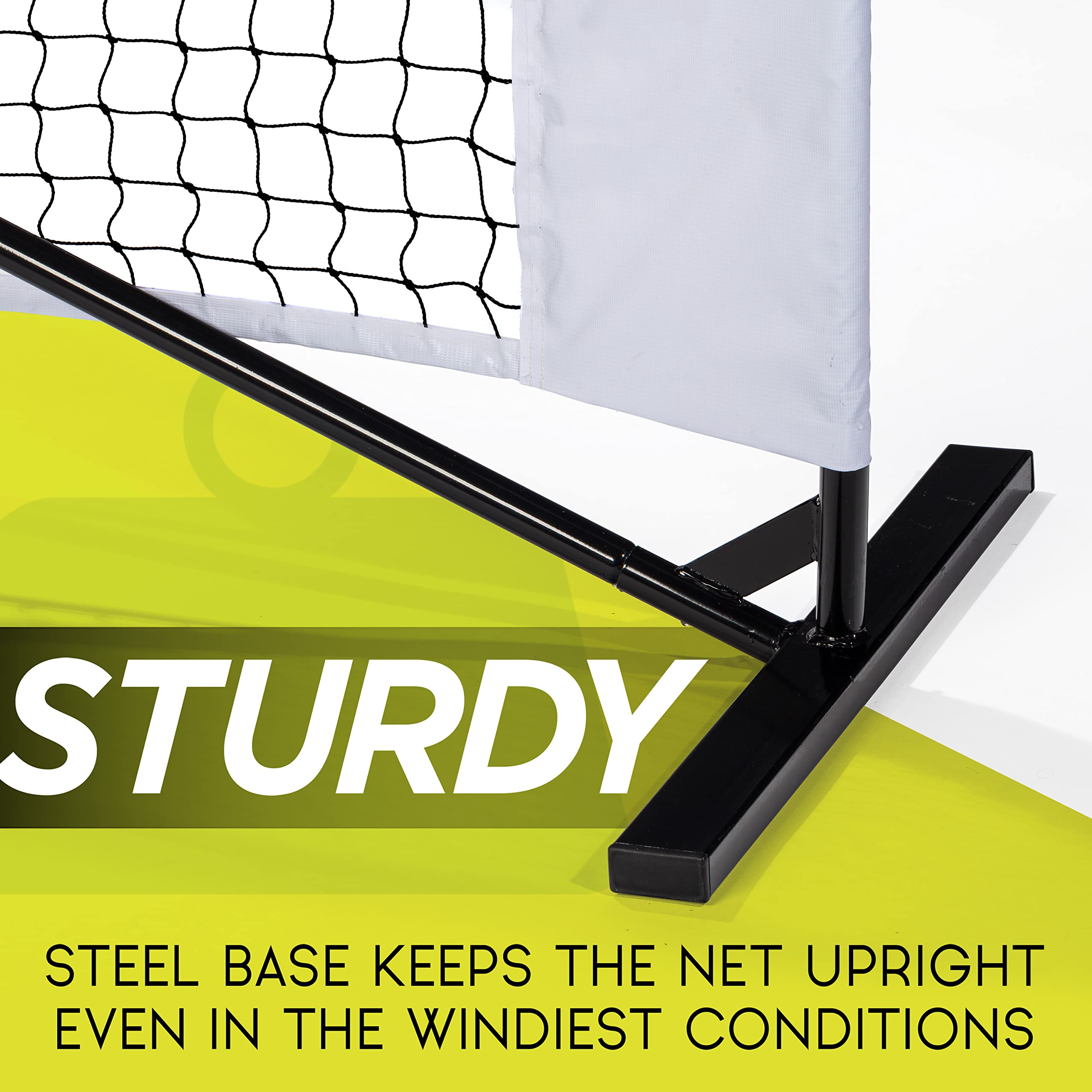 فرانكلين سبورت شبكة بيكل بول - شبكة محمولة للاستخدام الخارجي بطول 22 قدم مع حقيبة سفر