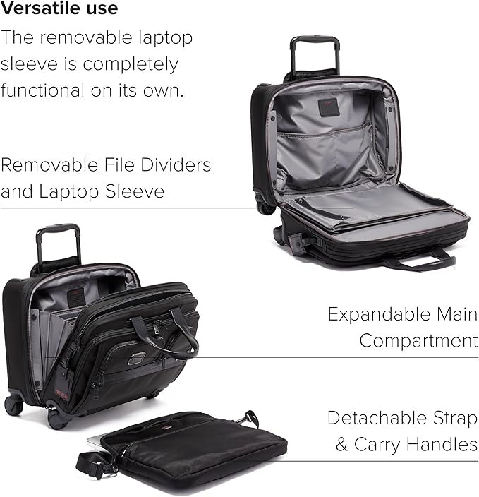 Tumi 4 Wheeled Laptop Briefcase Black Rolling Business Case – Safqqa Egypt