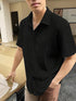 GRECIILOOKS Men Button-Down Shirt Black Casual Formal Top