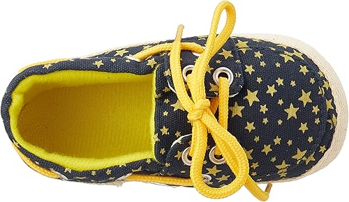 Mix and Max Girls' Star-Pattern Low-Top Lace-Up Boat Shoes