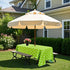 Poise3EHome 60 inches Outdoor/Indoor Waterproof Spillproof Round Tablecloth with Umbrella Hole Zipper for Camping Picnic Party Patio Table Spring, Green Polka Dot - Safqqa Egypt