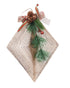 Generic  Plastic Medium Christmas Tree Ornament With Rhombic Shaped And Hollow Lines Design Add More Entertaining For Party Atmosphere - Safqqa