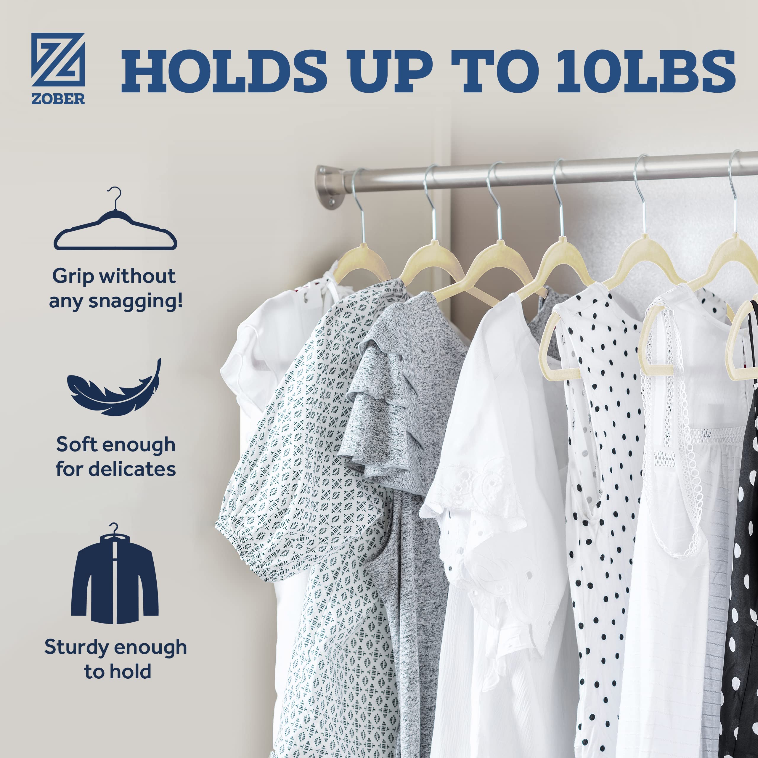 Zober Velvet Hangers 50 Pack – Coats, Pants & Dress Clothes – Safqqa Egypt