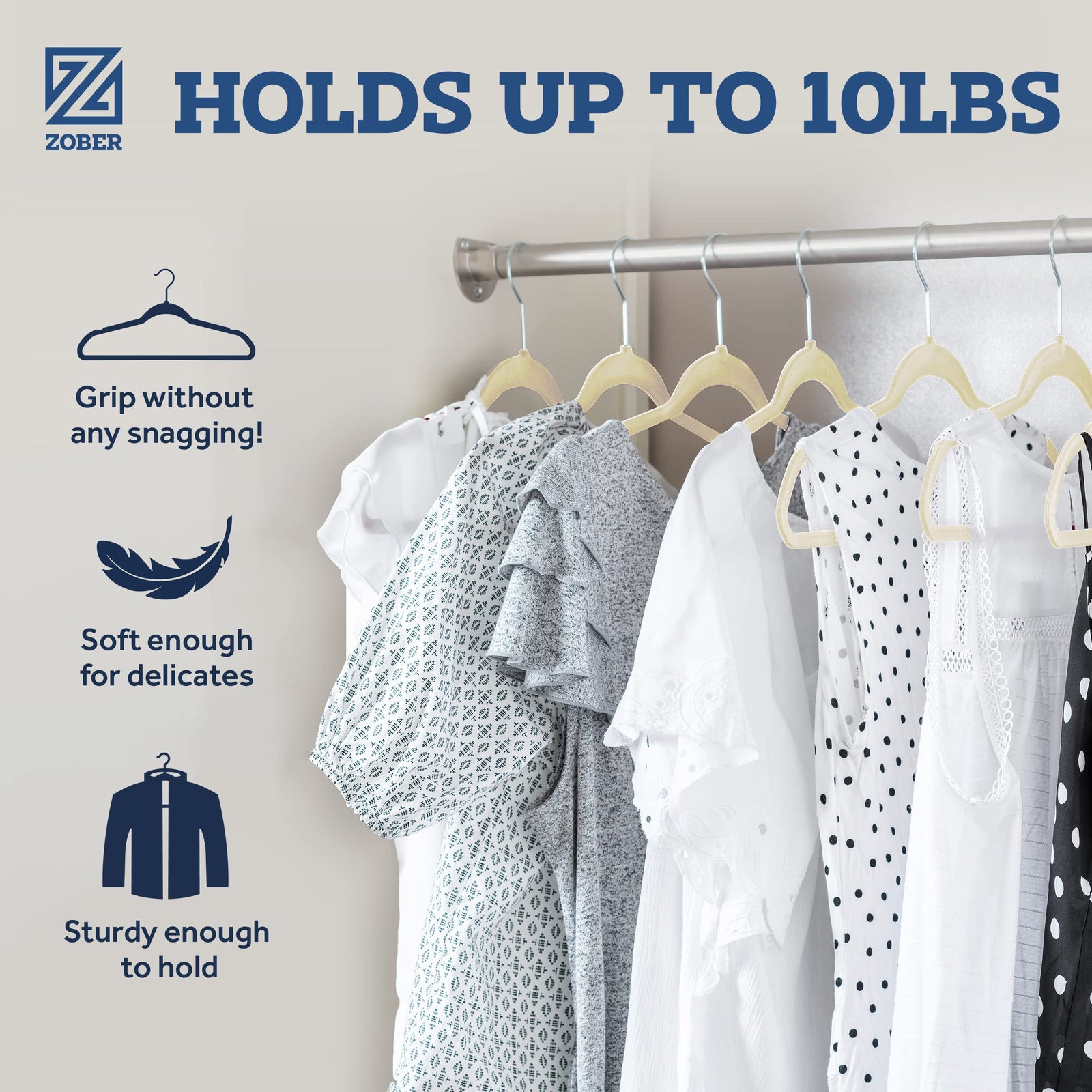 Zober Velvet Hangers 50 Pack – Coats, Pants & Dress Clothes