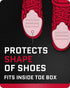 واقي مقدمة الحذاء من فورس فيلدز مصمم لحماية الحذاء من التجاعيد والانثناءات التي تظهر في منطقة الأصابع، مما يساعد على الحفاظ على مظهر الحذاء وكأنه جديد. مصنوع من خامات مرنة وقوية
