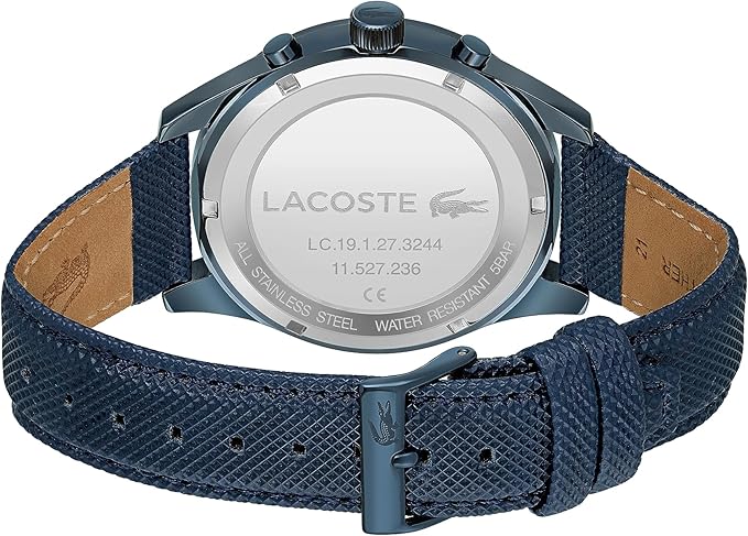 Lacoste Men's Apext Collection: A Bold Modern Chronograph with Racing Watch Inspiration (Model 2011297), Blue