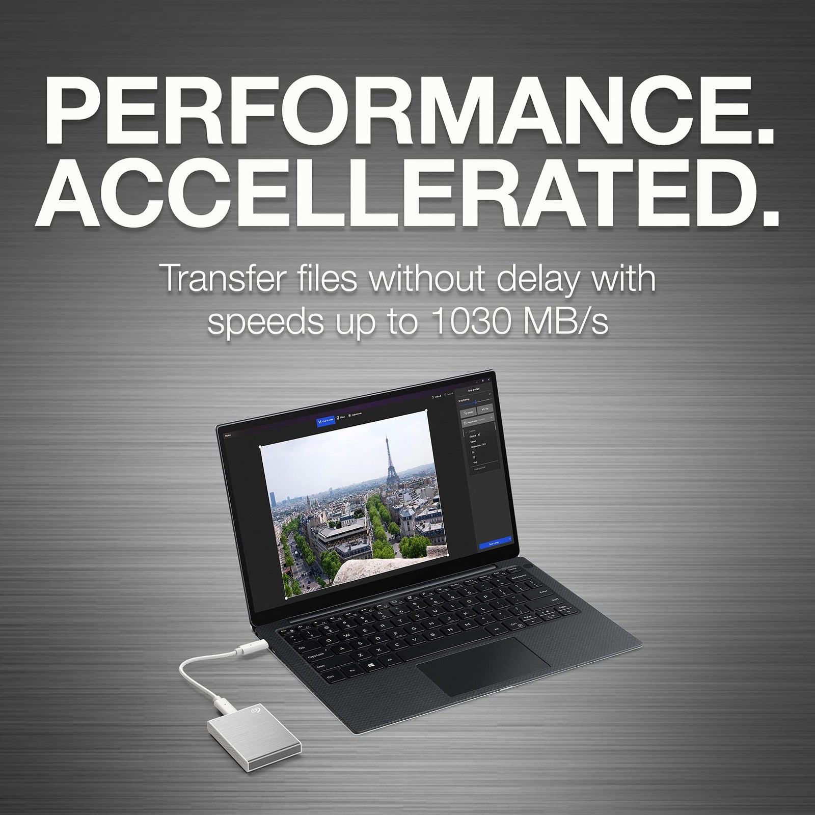 Seagate One Touch SSD, 1TB, External SSD, USB 3.0, Black, Creative Cloud Photography (STKM1000400)