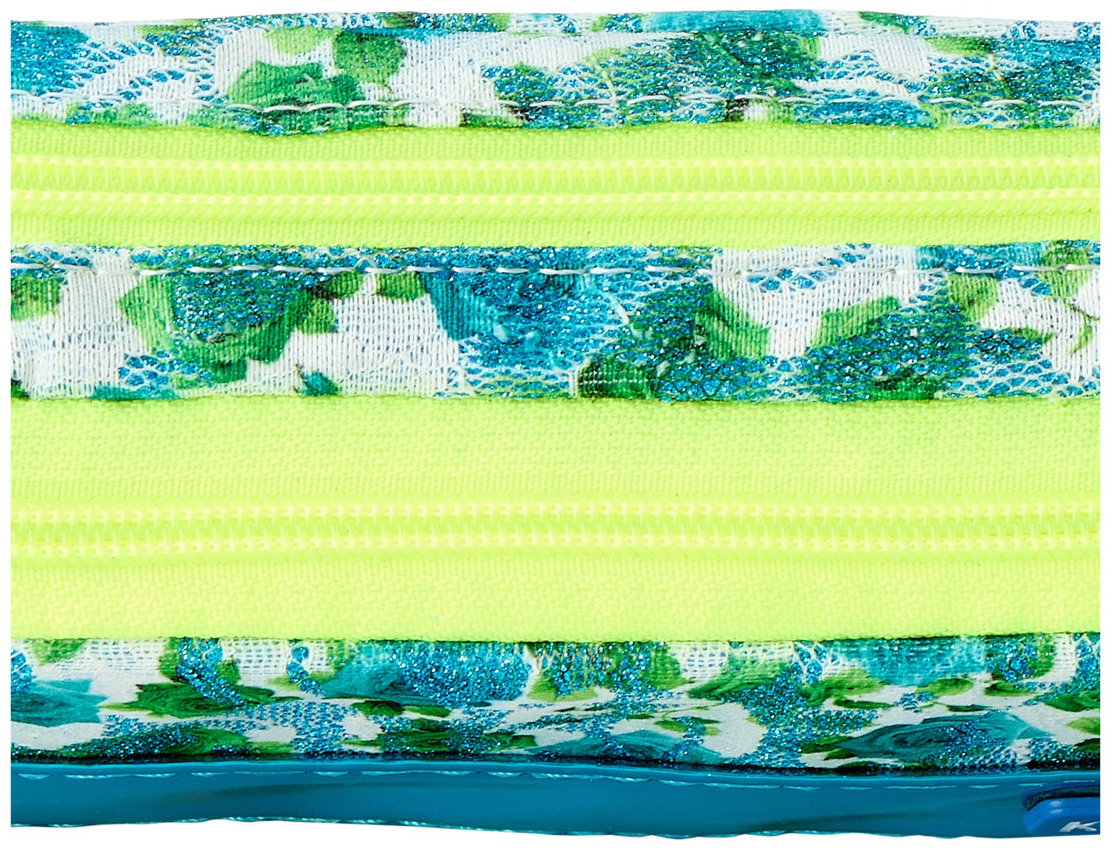 Floral Pattern Pencil Case with 2 Zippers