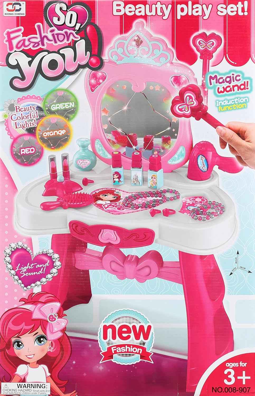 XIONG CHENG 008-907 Beauty Tools Playset with Lights and Sounds for Kids - Safqqa Egypt