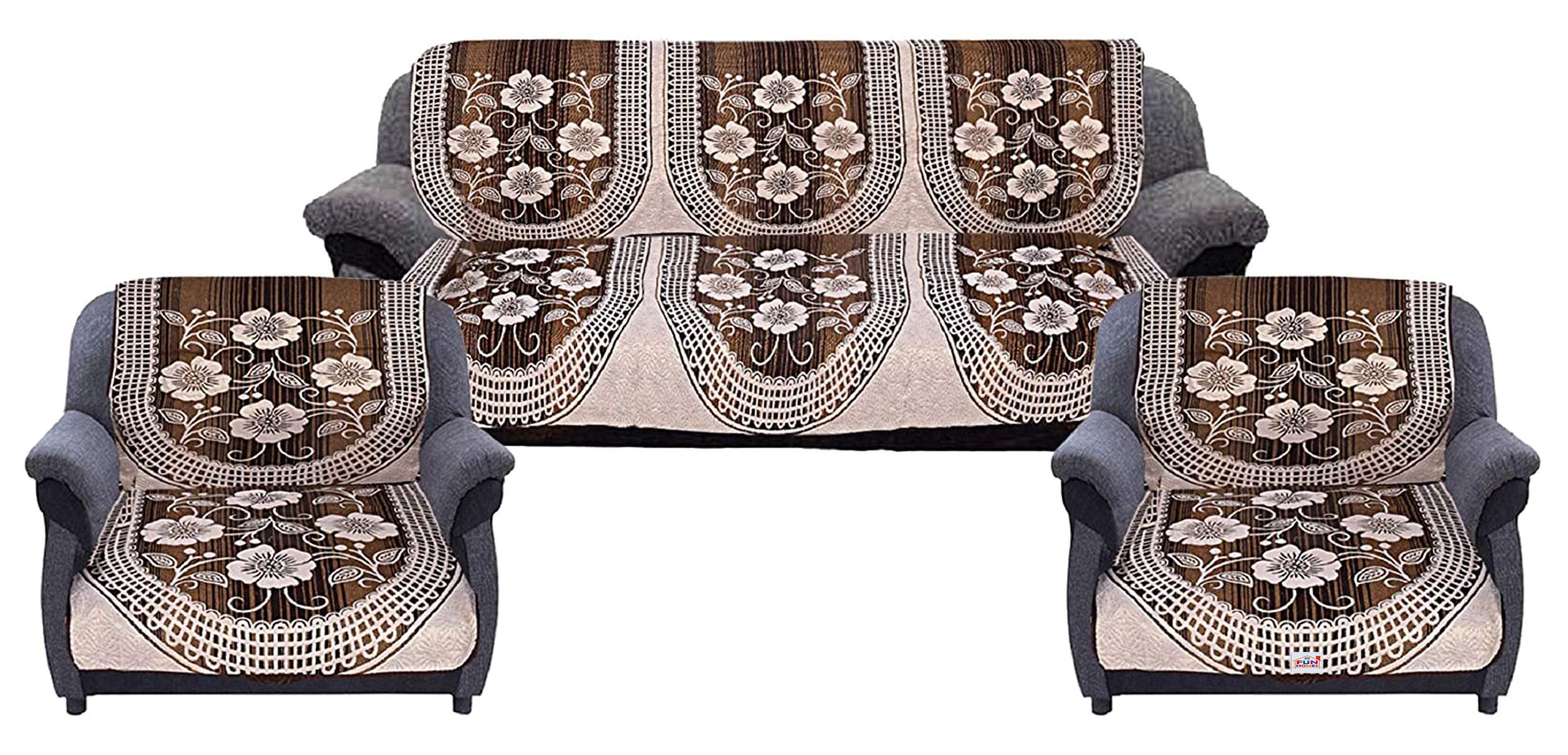 غطاء أريكة من فن هومز بطباعة أزهار ومكون من ٦ قطع، مناسب لأرائك تتسع لخمسة مقاعد، يوفر حماية وأناقة في نفس الوقت. قابل للاستخدام على الجانبين، يساعد على الحفاظ على نظافة الأريكة ويضيف لمسة زخرفية لغرف المعيشة، 