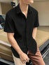 GRECIILOOKS Men Button-Down Shirt Black Casual Formal Top