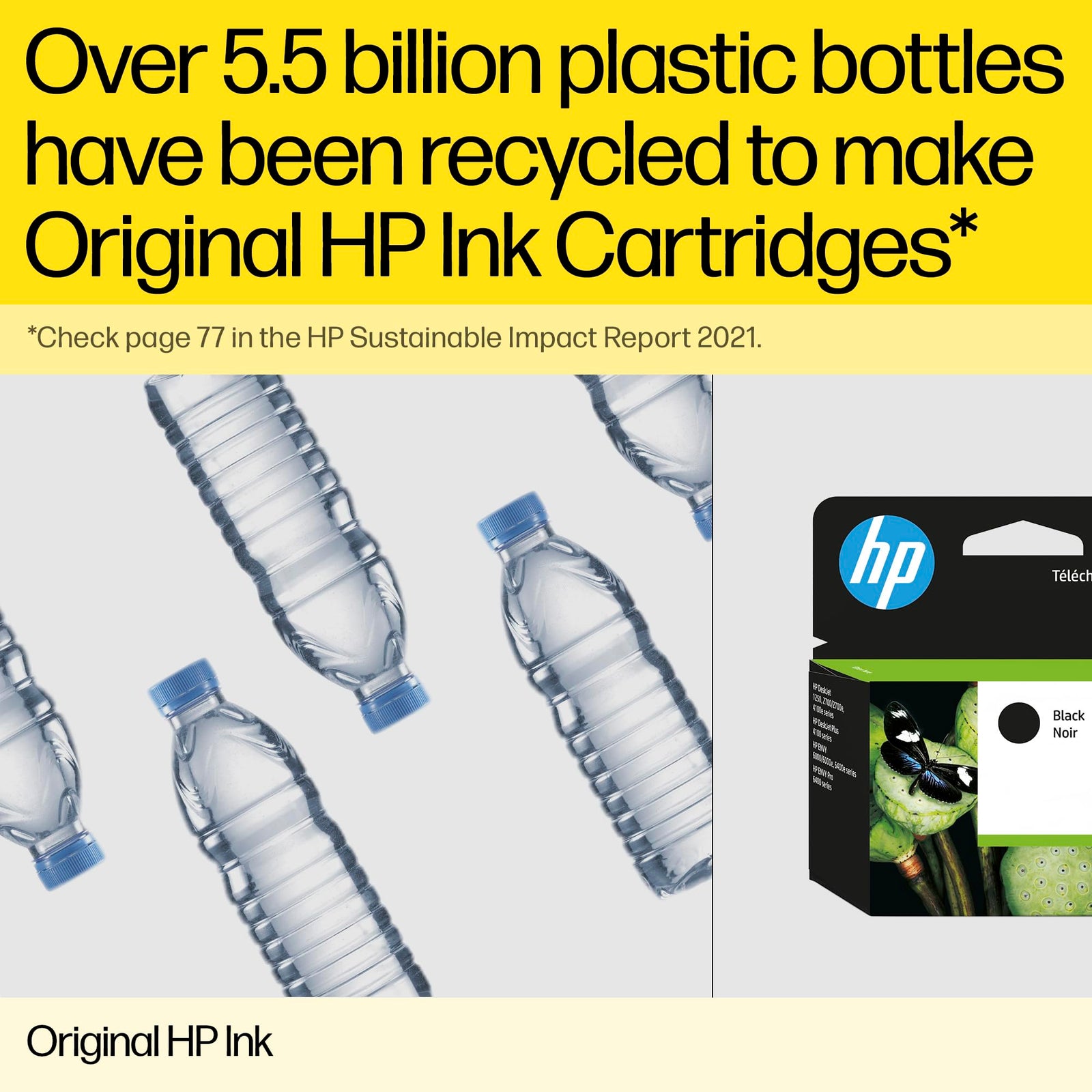 خرطوشة HP 655 أصلية صفراء Ink Advantage - CZ112AE