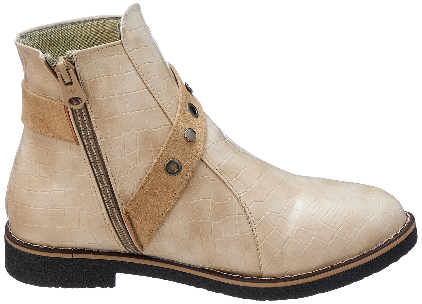ELBARAEM Boot -rubber sole -beige croco print - Safqqa Egypt