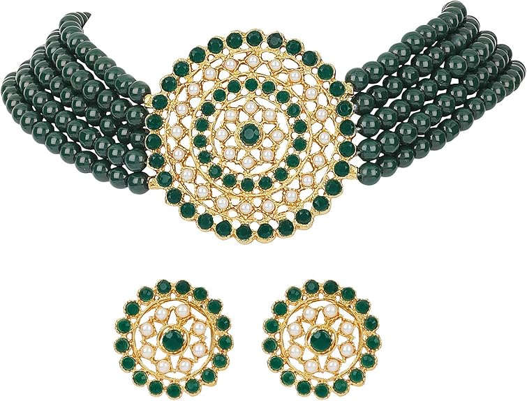 Shining Diva Fashion Necklace and Earrings Set for Women – Elegant Jewelry Set – Safqqa Egypt