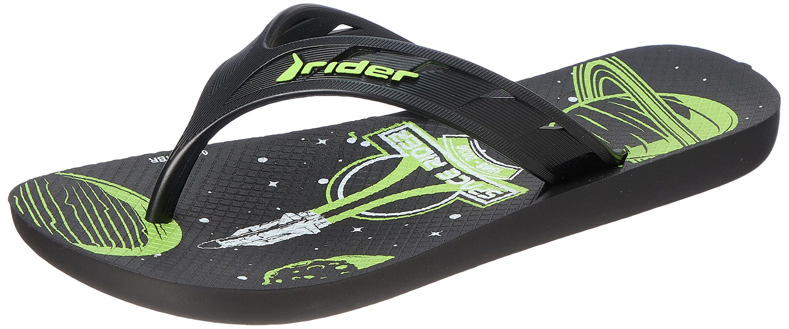 Rider T JOY INF SLIPPE Flip-Flop for Kids - Black/Green