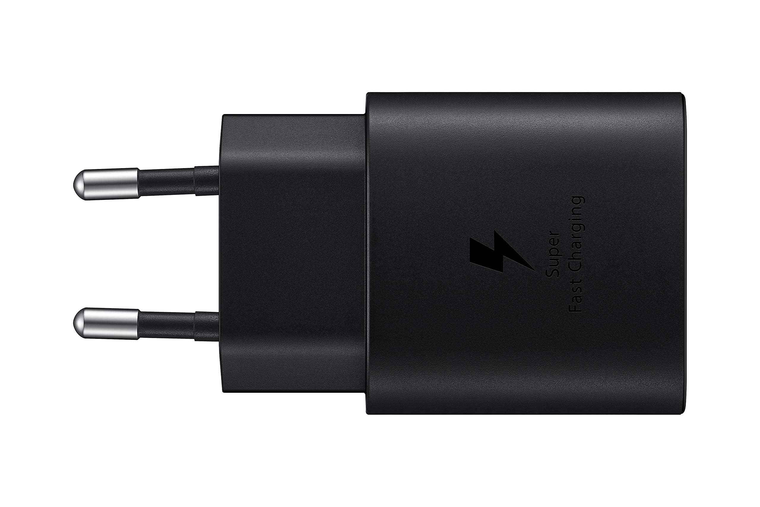 شاحن سفر من سامسونج بقدرة 25 وات ومنفذ USB-C لون أسود - EP-TA800NBEGEU، يو اس بي