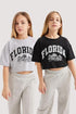 DeFacto Girls T-Shirts Pack of 2 Black Grey