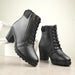 Burwood Women’s Lace-Up Zipper Boots - Safqqa