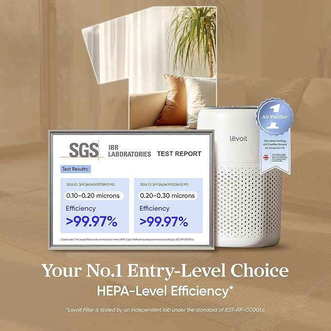 LEVOIT Air Purifier for Bedroom Home White 3-in-1 Filter – Safqqa Egypt
